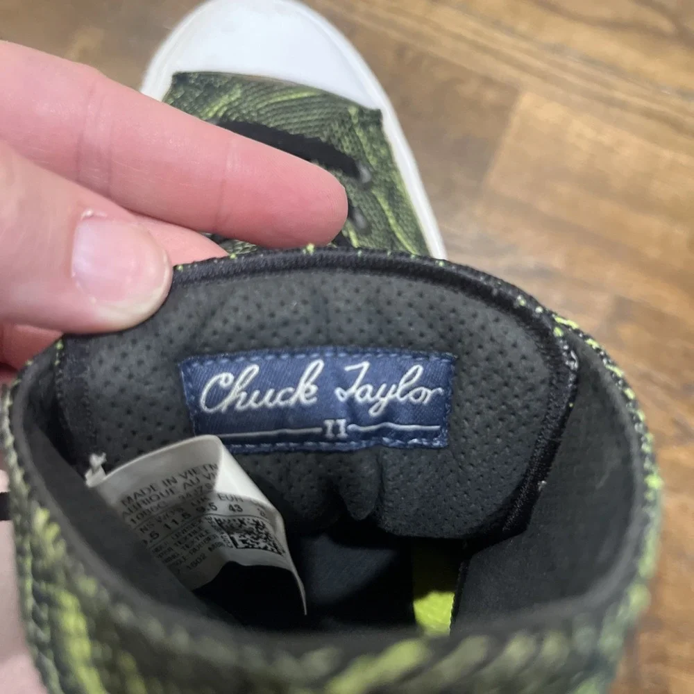 Converse Chuck Taylor II Shoes Mens 9.5, Womens 11.5 Green High Top Sneakers - Picture 8 of 8